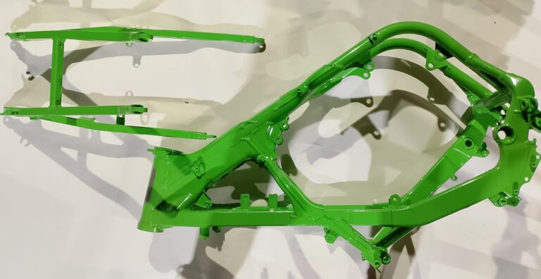 Rama do motocykla lakierowana proszkowo na zielono Biawena - lakiernia proszkowa ( Biała Podlaska )